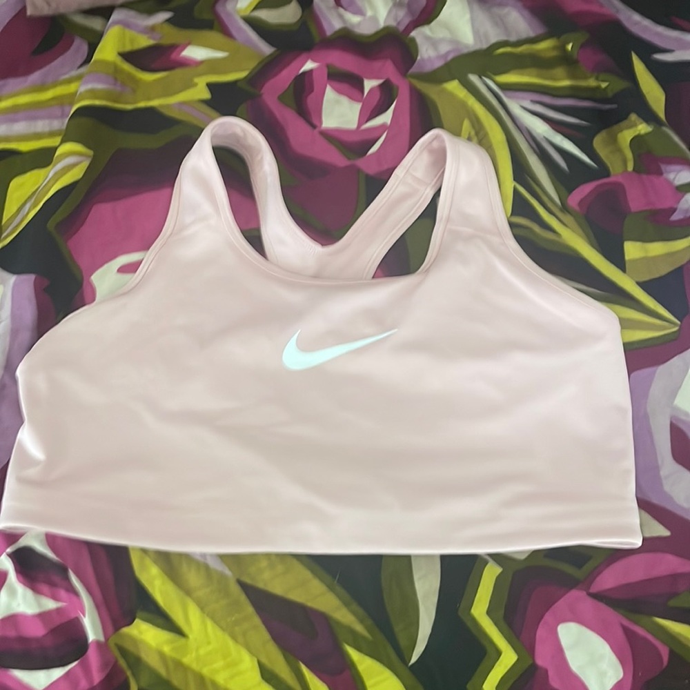 Pink sports bra